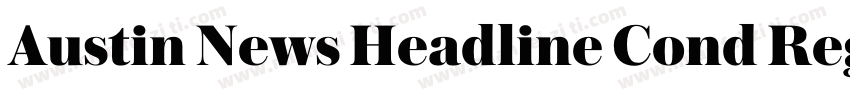 Austin News Headline Cond Regular字体转换